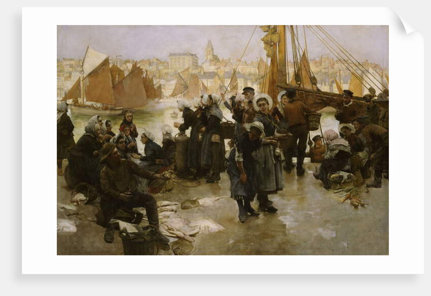 Departure of the Fishing Fleet, Boulogne, 1891 by Albert Chevallier Tayler