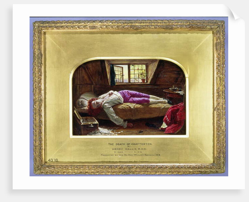 The Death of Chatterton, 1856 by Henry Wallis