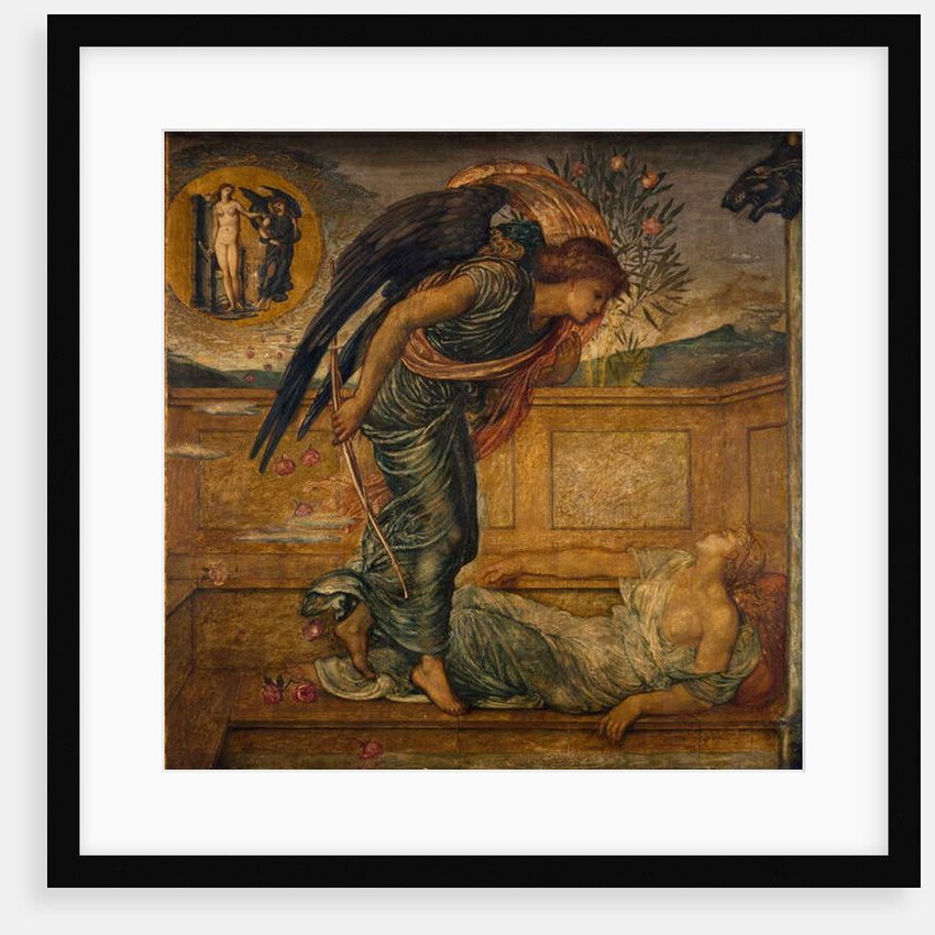 Cupid and Psyche - Palace Green Murals - Cupid Finding Psyche Asleep by a Fountain, 1881 by Edward Coley Burne-Jones