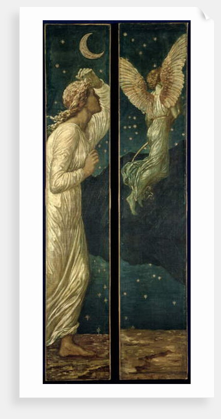 Cupid and Psyche - Palace Green Murals - Cupid Flying away from Psyche, 1881 by Edward Coley Burne-Jones