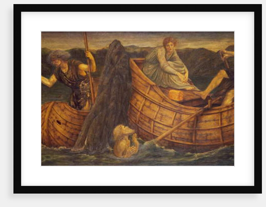 Cupid and Psyche - Palace Green Murals - Psyche giving the Coin to the Ferryman of the Styx, 1881 by Edward Coley Burne-Jones