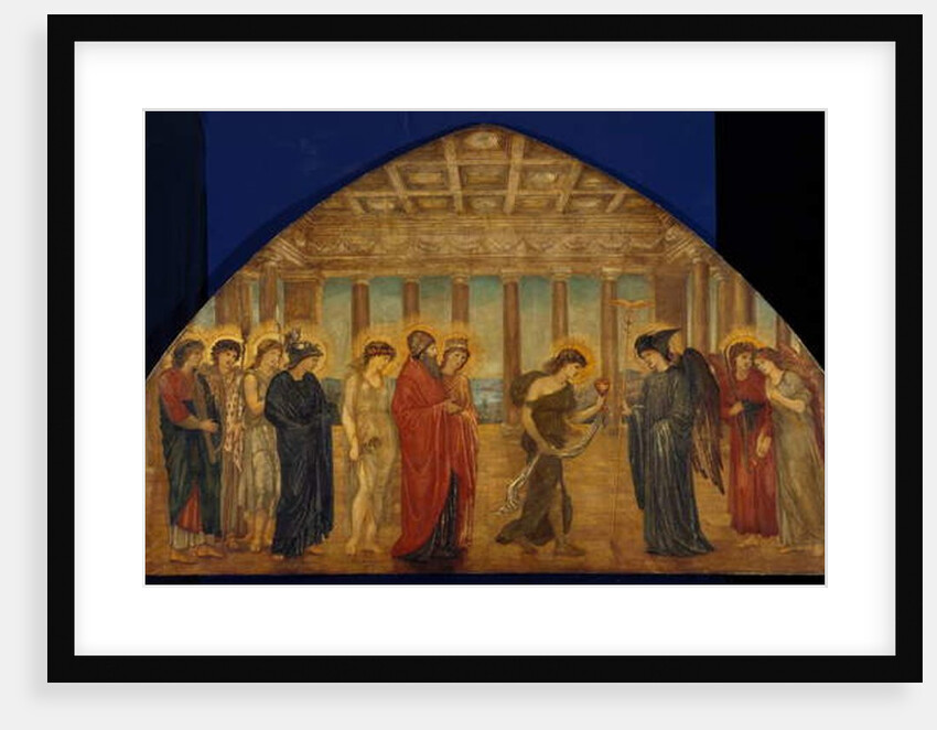 Cupid and Psyche - Palace Green Murals - Psyche entering the Portals of Olympus, 1881 by Edward Coley Burne-Jones