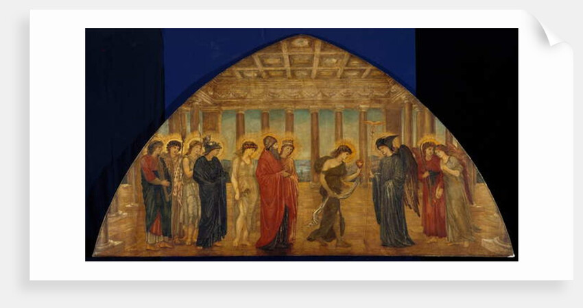 Cupid and Psyche - Palace Green Murals - Psyche entering the Portals of Olympus, 1881 by Edward Coley Burne-Jones