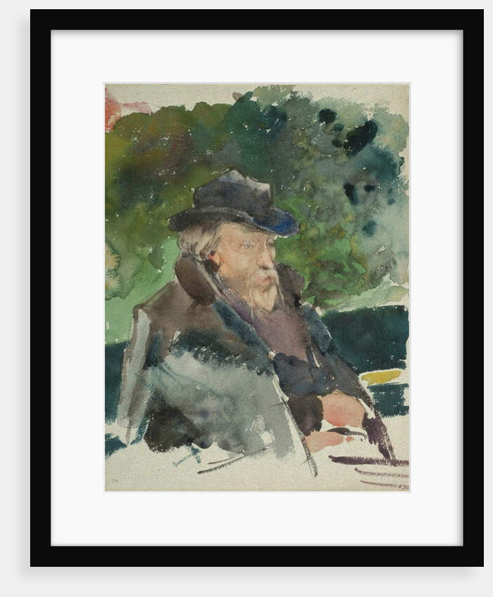 Sketch of Burne-Jones in a boat at Walton on Thames, 1880-1884 by Jules Bastien-Lepage