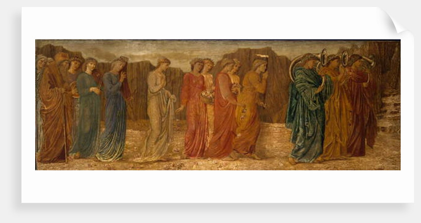 Cupid and Psyche - Palace Green Murals - The King and other Mourners abandon Psyche to the Monster, 1881 by Edward Coley Burne-Jones