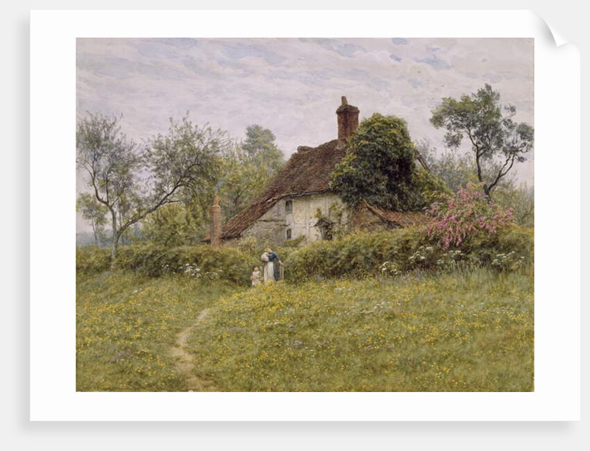 Old Cottages at Pinner, 1895 by English School