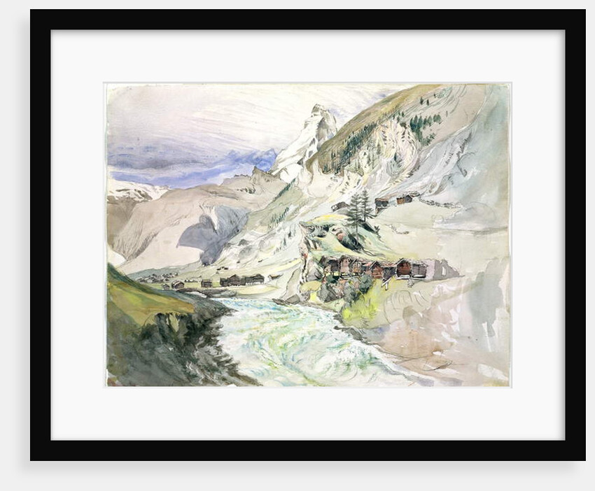 An Alpine Valley: The Matterhorn in the Distance by John Ruskin