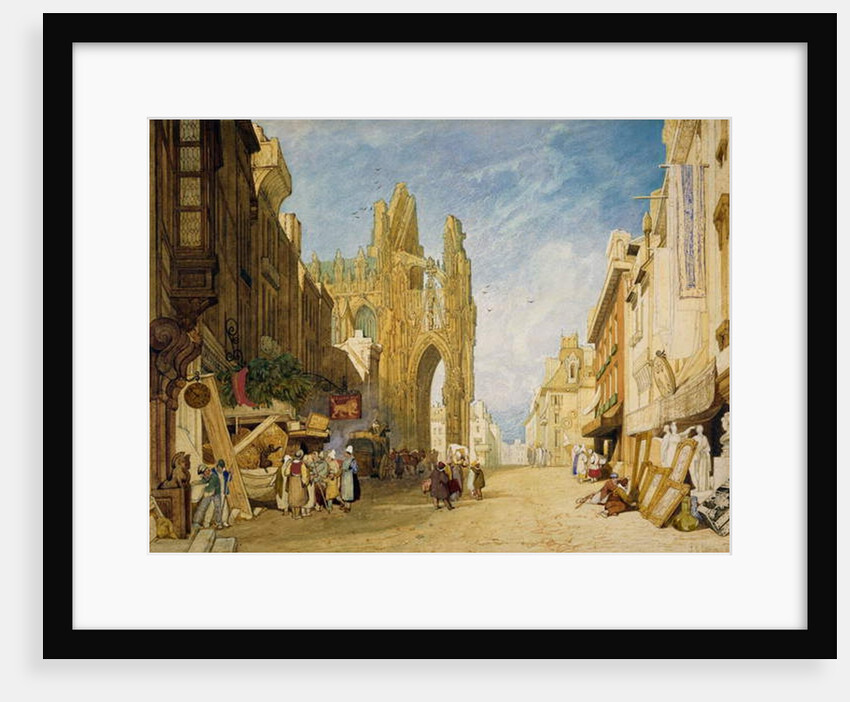 Street Scene at Alencon, Normandy, 1828 by John Sell Cotman