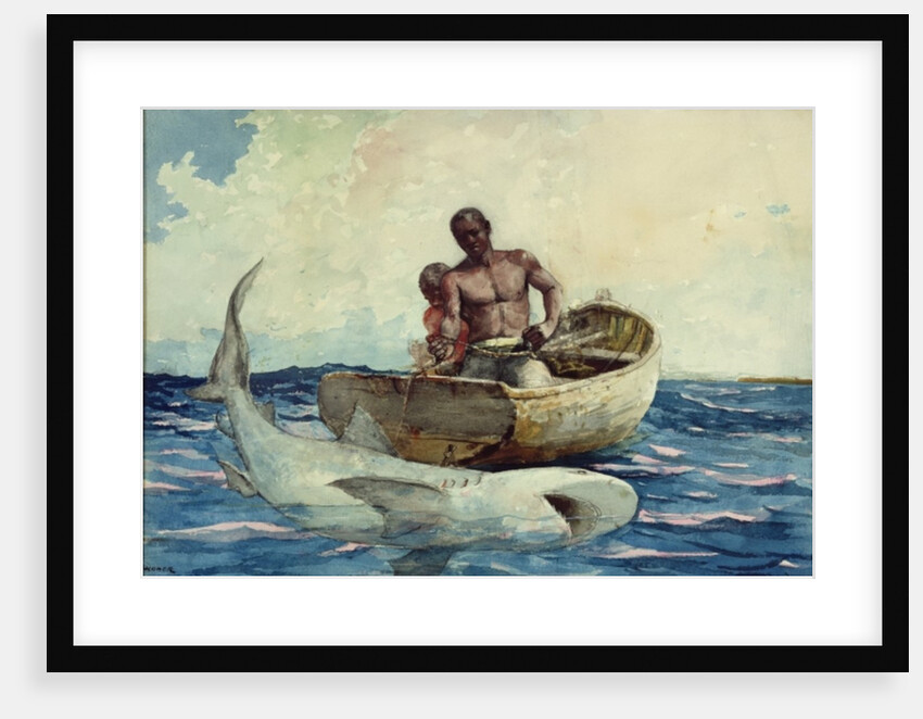 Shark Fishing, 1885 by Winslow Homer