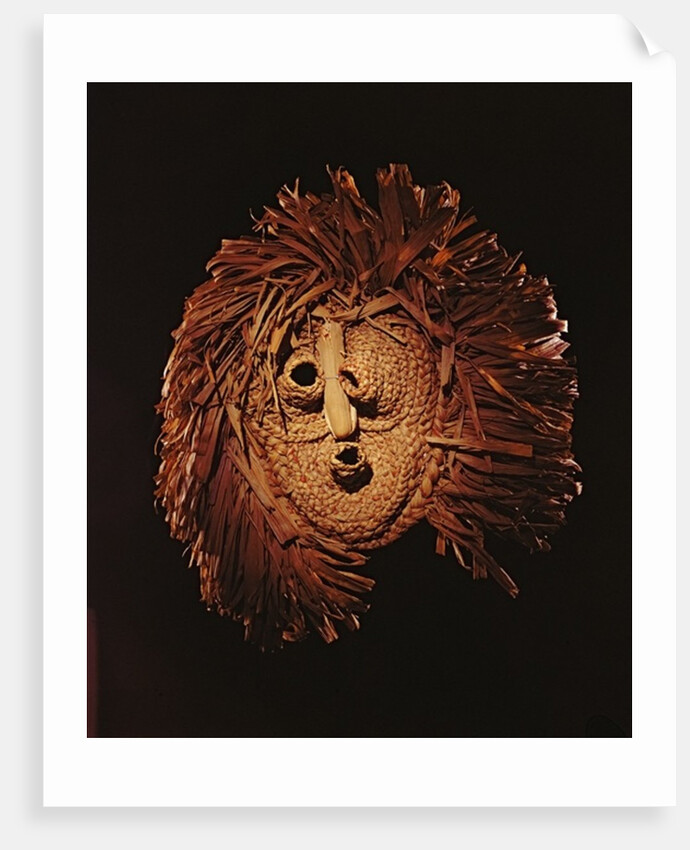 A Seneca mask used in winter rites by American School