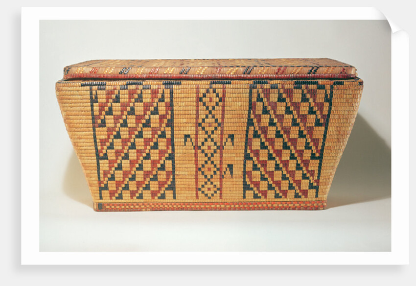 Eastern Woodlands geometric basket by American School
