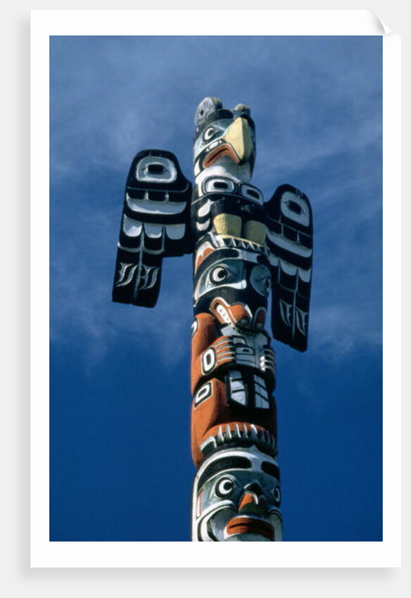 Haida Eagle clan totem pole by School Canadian