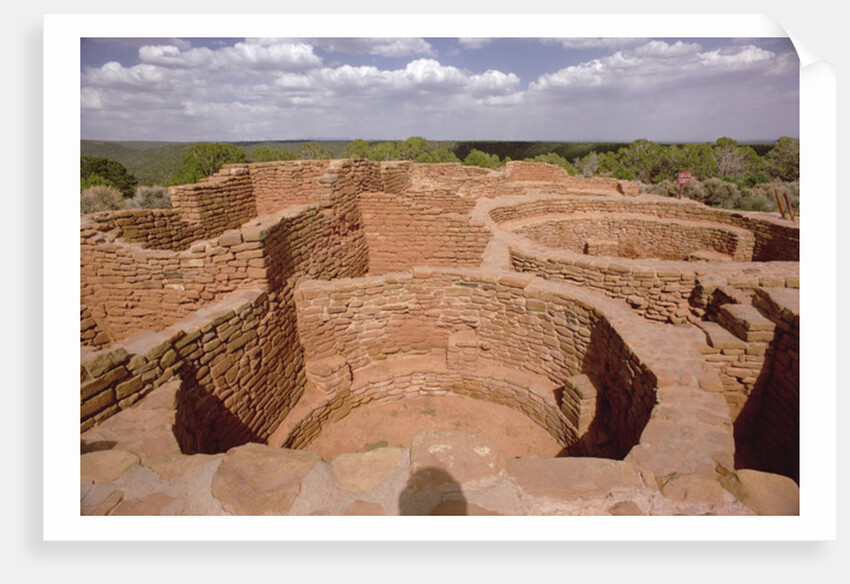 View of Pueblo Indian Kivas, built 11th-14th century by Anonymous