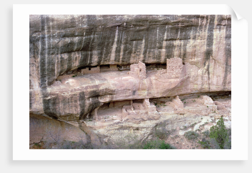 Remains of Pueblo Indian cliff dwellings, built 11th-14th century by Anonymous