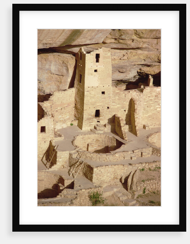 Remains of Pueblo Indian cliff dwellings, built 11th-14th centuries by Anonymous