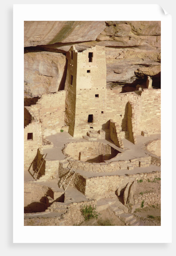 Remains of Pueblo Indian cliff dwellings, built 11th-14th centuries by Anonymous