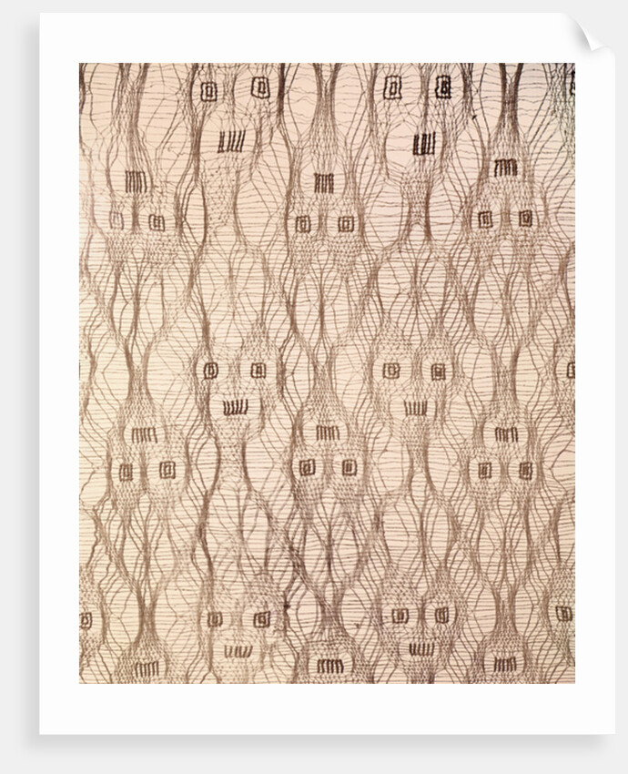 Sheer cloth with jaguar faces, Paracas tribe by Pre-Columbian Pre-Columbian