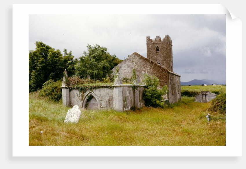 Medieval church and churchyard by Anonymous