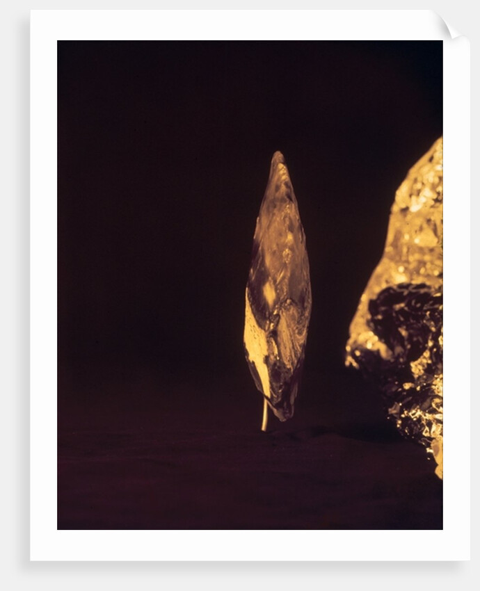 Knapped axe or spear head by Paleolithic Paleolithic