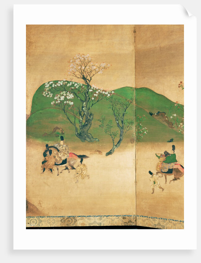 Shogun touring in spring, Edo Period by School Japanese
