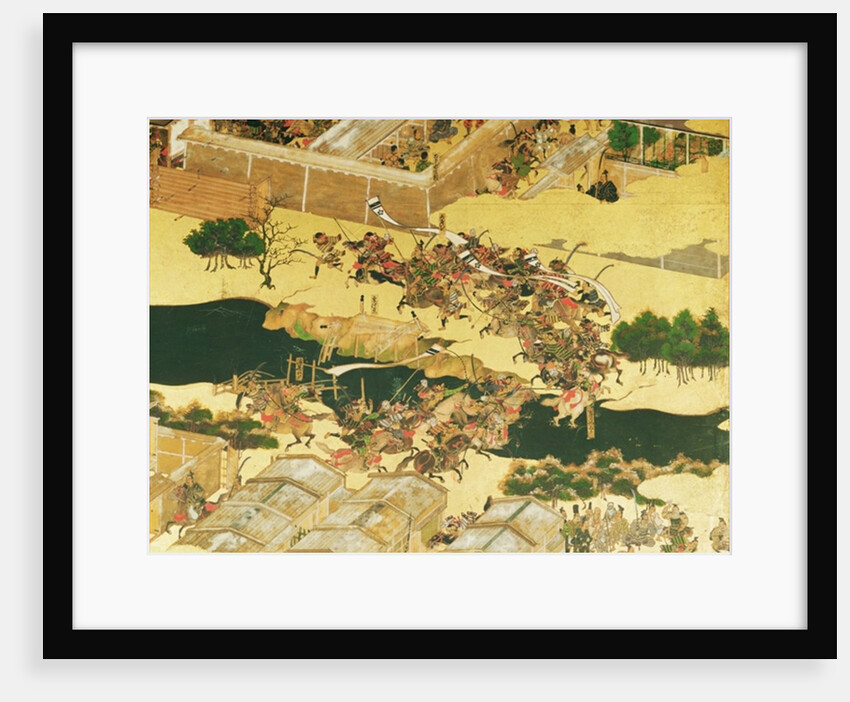 The Battle of Hogen from a screen, Momayama Period by School Japanese