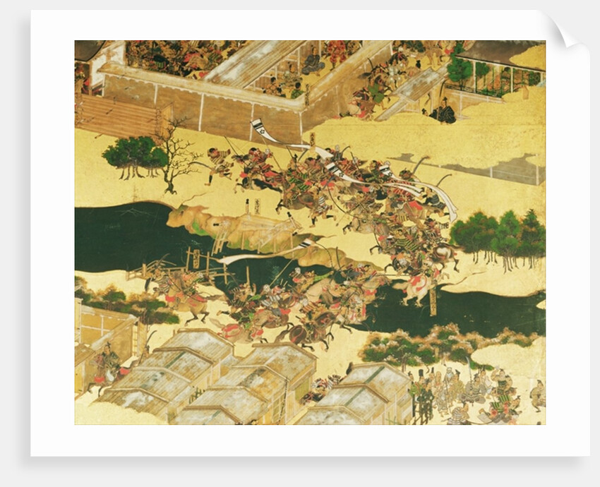 The Battle of Hogen from a screen, Momayama Period by School Japanese