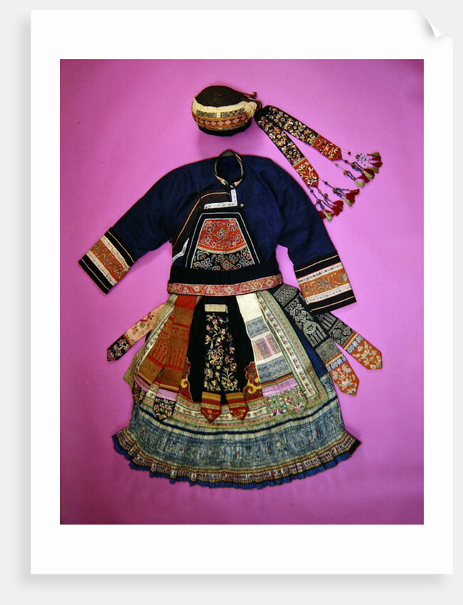 Woman's Dress and Basketry Hat, Ch'uan Miao by School Chinese