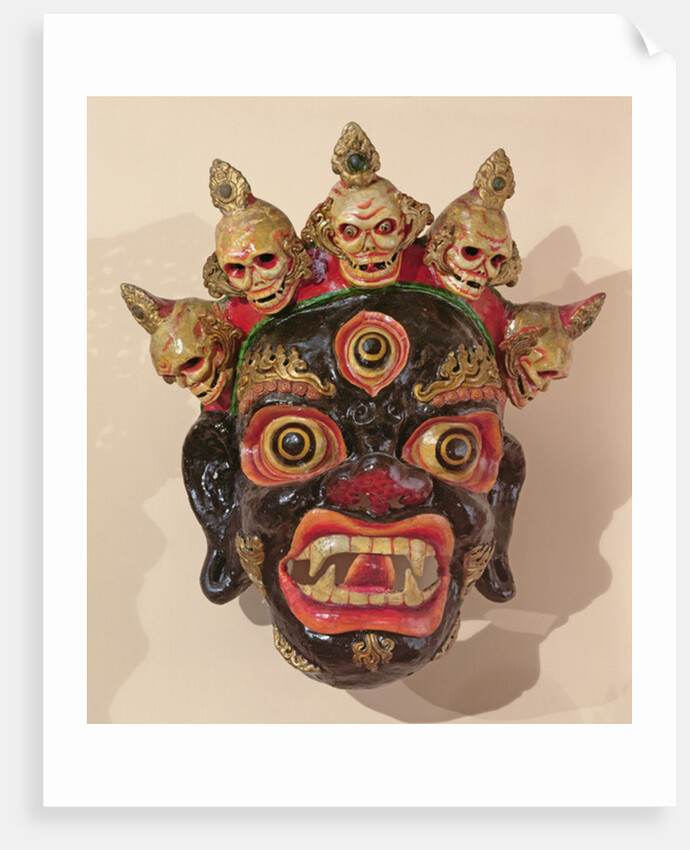 Mahakala dance mask by School Tibetan