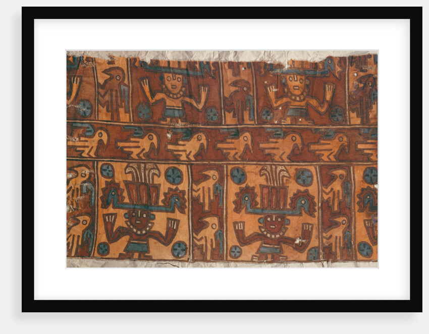 Cloth with gods and birds, Tiahuanaco Culture by School Peruvian