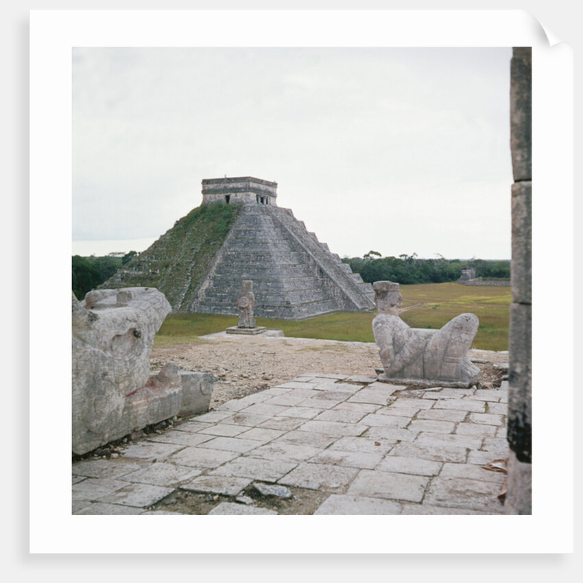 El Castillo, view from the Temple of Warriors, showing Chacmool by Mayan Mayan