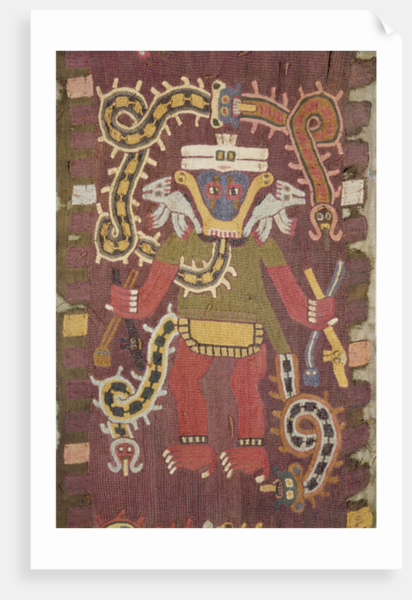 Woollen Mythological figure, Paracas Tribe by School Peruvian