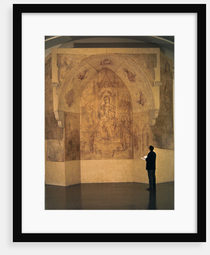 Madonna and Child Enthroned, drawing for a fresco by Paolo di Stefano Badaloni Schiavo