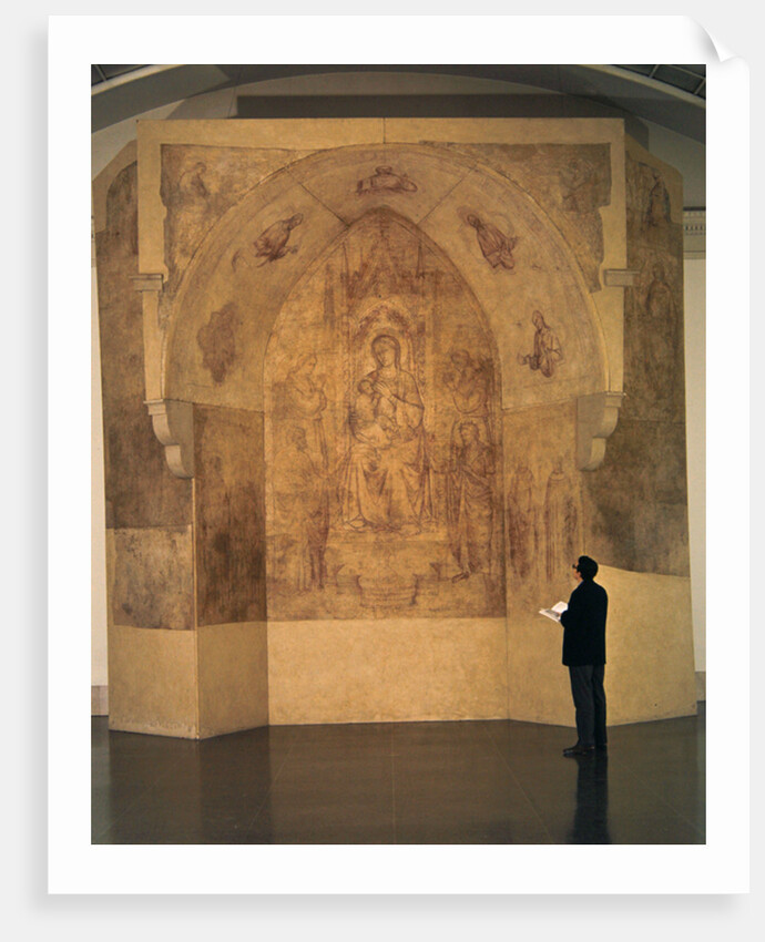 Madonna and Child Enthroned, drawing for a fresco by Paolo di Stefano Badaloni Schiavo