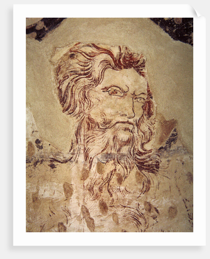 Detail of St Onuphrius and scene from his life by Master of the Fogg Pieta