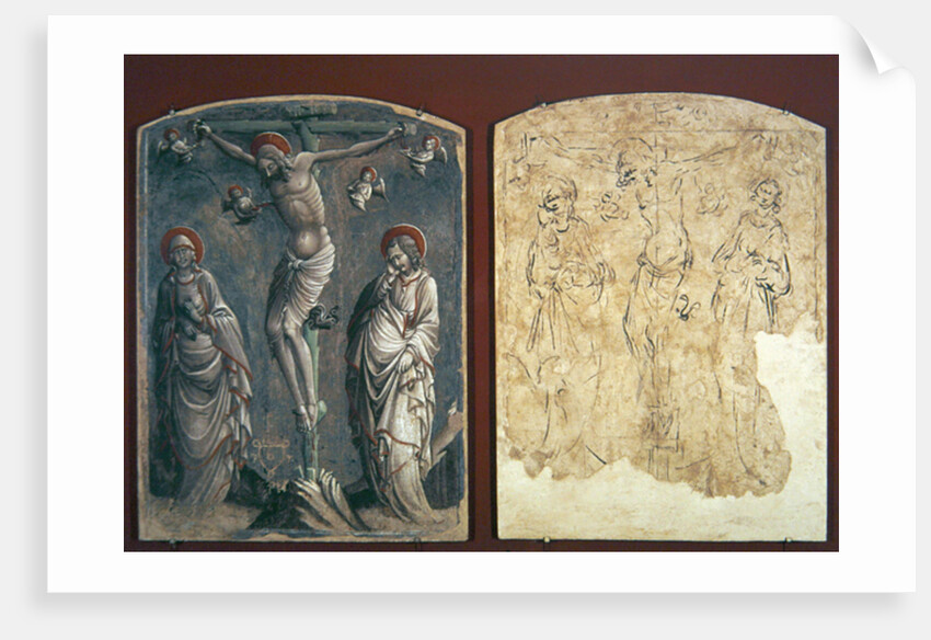 Christ on the cross with the Virgin and St John the Evangelist by Gaspare di Spinello