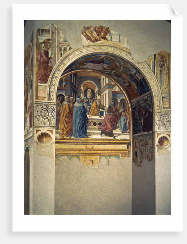 Tabernacle of the Visitation: Expultion of Jaochim from the Temple, 1491 by Benozzo di Lese di Sandro Gozzoli