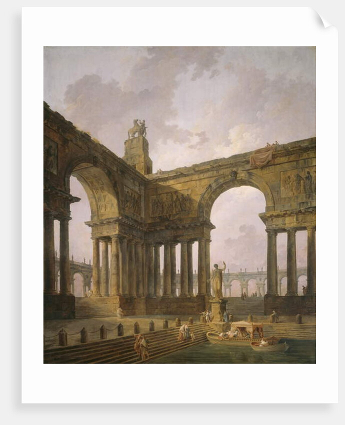 The Landing Place, 1787-88 by Hubert Robert