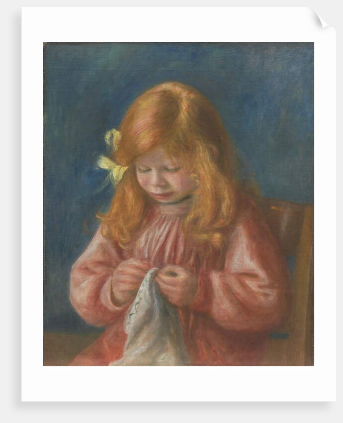 Jean Renoir Sewing, 1899-1900 by Pierre Auguste Renoir