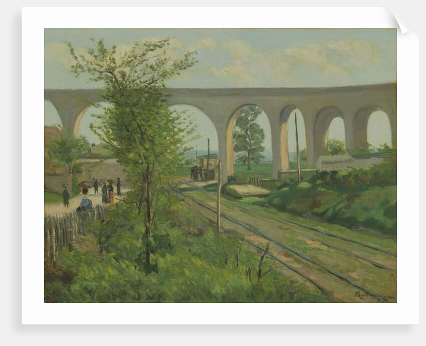 The Arcueil Aqueduct at Sceaux Railroad Crossing, 1874 by Jean Baptiste Armand Guillaumin