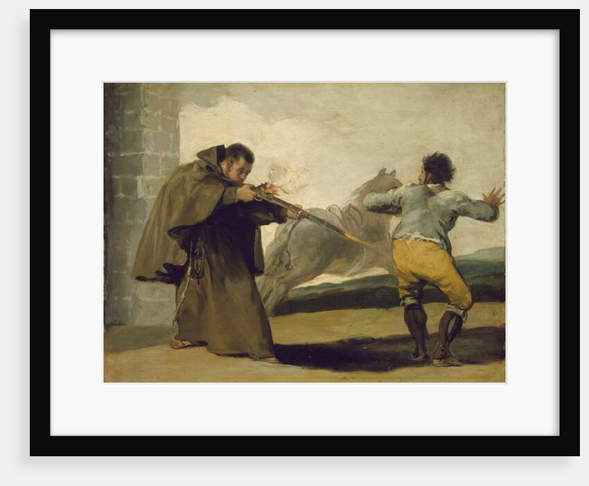 Friar Pedro Shoots El Maragato as His Horse Runs Off, c.1806 by Francisco Jose de Goya y Lucientes