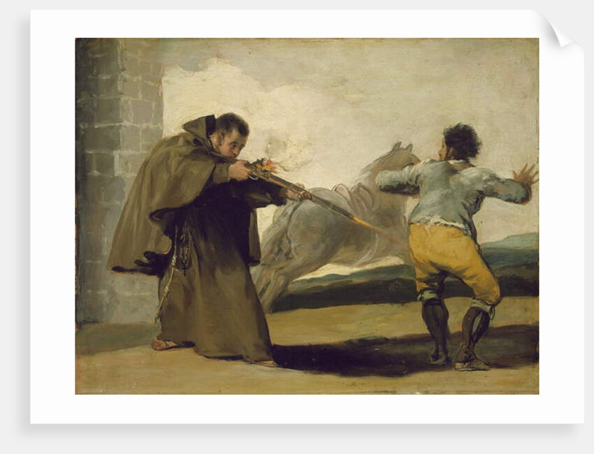 Friar Pedro Shoots El Maragato as His Horse Runs Off, c.1806 by Francisco Jose de Goya y Lucientes