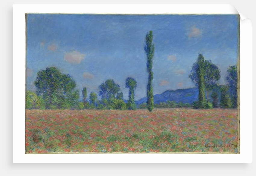 Poppy Field, Giverny, 1890-91 by Claude Monet