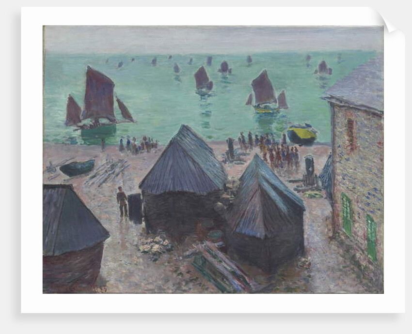 The Departure of the Boats, Étretat, 1885 by Claude Monet
