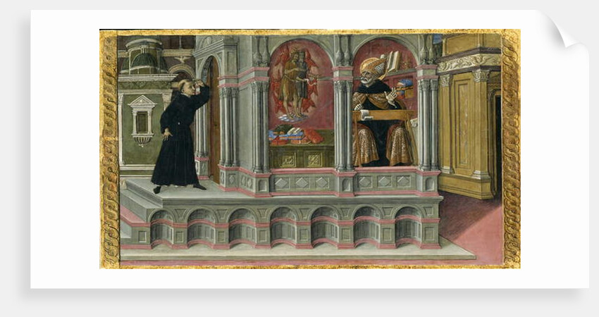 Saint Augustine's Vision of Saints Jerome and John the Baptist, 1476 by Matteo di Giovanni di Bartolo