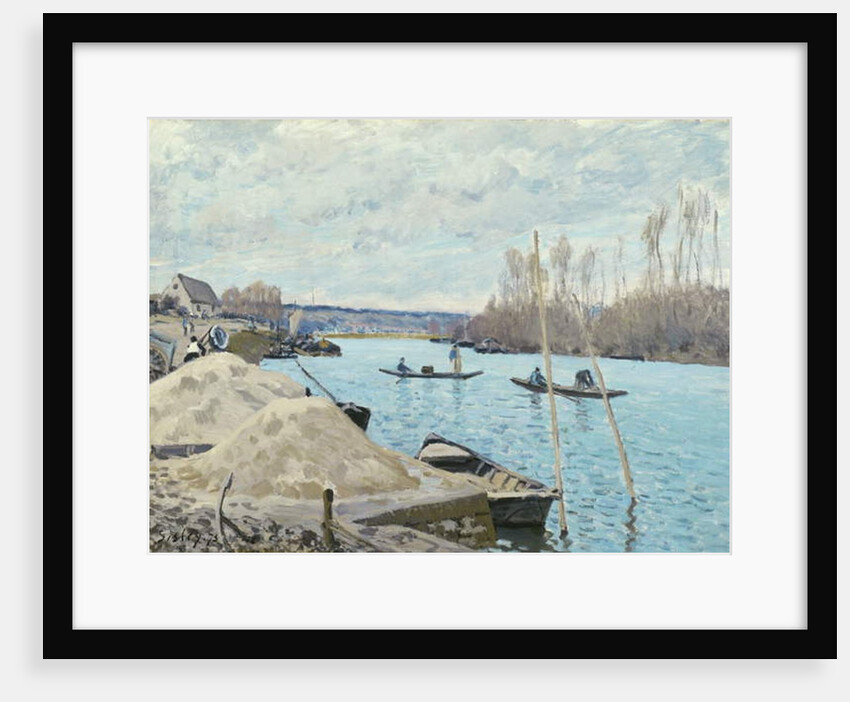 The Seine at Port-Marly, Piles of Sand, 1875 by Alfred Sisley