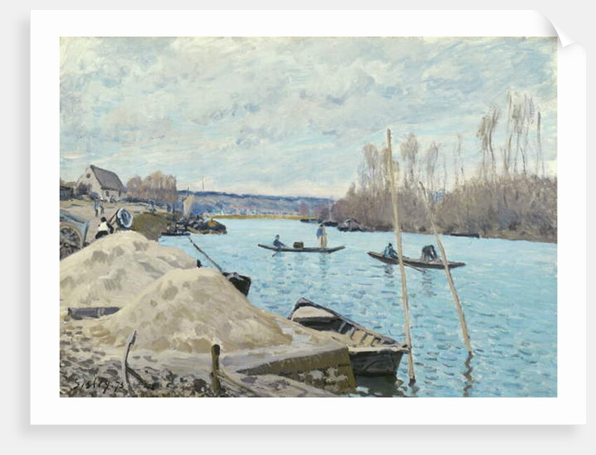 The Seine at Port-Marly, Piles of Sand, 1875 by Alfred Sisley