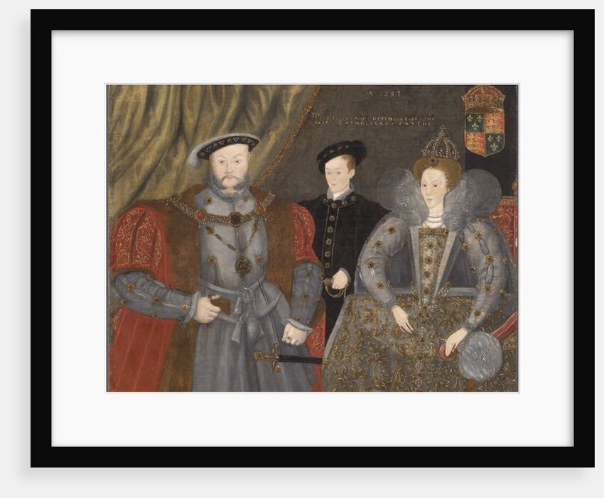 Henry VIII, Elizabeth I, and Edward VI, 1597 by English School