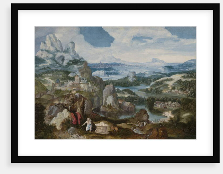 Landscape with the Penitent Saint Jerome, 1530-40 by School Antwerp