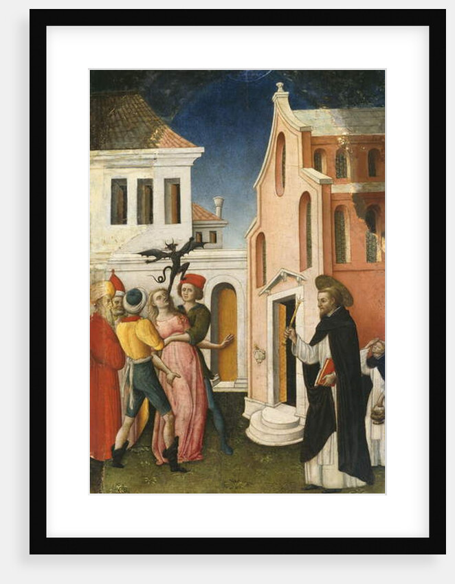 Saint Peter Martyr Exorcising a Woman Possessed by a Devil, 1440-50 by Antonio Vivarini