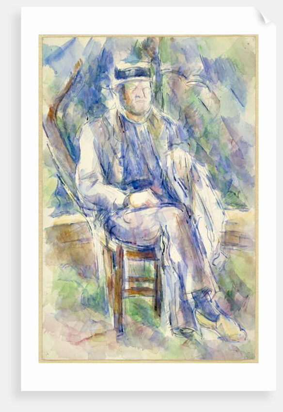 Man Wearing a Straw Hat, 1905-06 by Paul Cezanne
